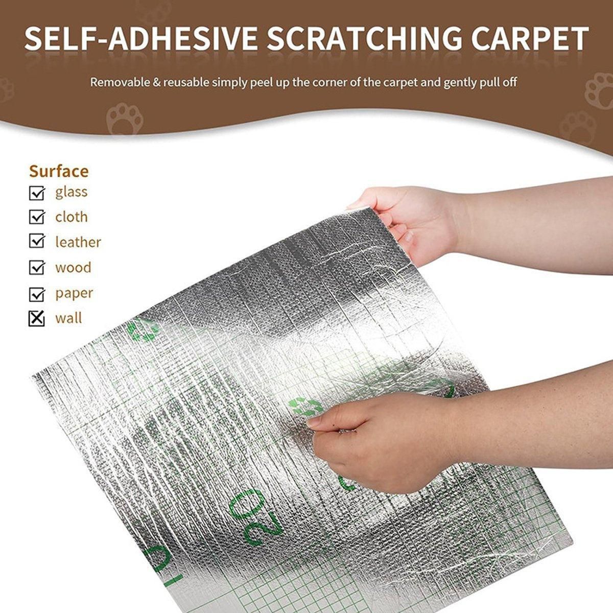 Trimmable Self Adhesive Carpet Pad for Cat Tree Stands Scratching Post Furniture - Dark Grey