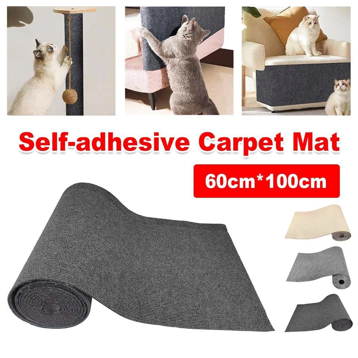 Trimmable Self Adhesive Carpet Pad for Cat Tree Stands Scratching Post Furniture - Dark Grey