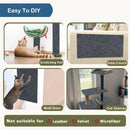 Trimmable Self Adhesive Carpet Pad for Cat Tree Stands Scratching Post Furniture - Khaki