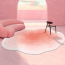 Shaped Cashmere Carpet Living Room Full Blanket Cloakroom Dressing Table - Pink