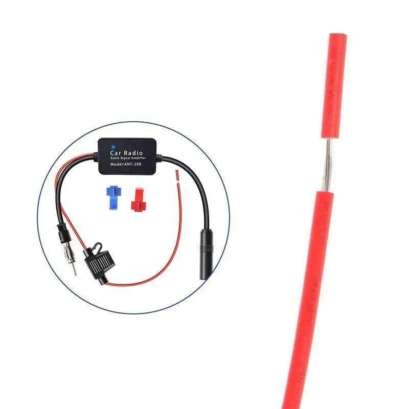 Car Hidden Aerial Radio Antenna Reception Booster Strengthen 25db 12V AU