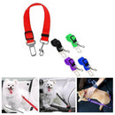 2X Adjustable Pet Travel Lead Clips with Car Buckle for Secure Restraint - Blue