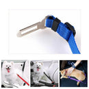 2X Adjustable Pet Travel Lead Clips with Car Buckle for Secure Restraint - Purple