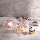30x Transparent Disposable Cake Boxes with Handles Premium Quality Packagin - 30pcs-5inch-15*15*13cm