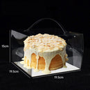 30x Transparent Disposable Cake Boxes with Handles Premium Quality Packagin - 30pcs-5inch-15*15*13cm