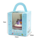 50x Assorted Color Muffin Cake Boxes with Clear Window & Handle High Quality - England style-50PCS
