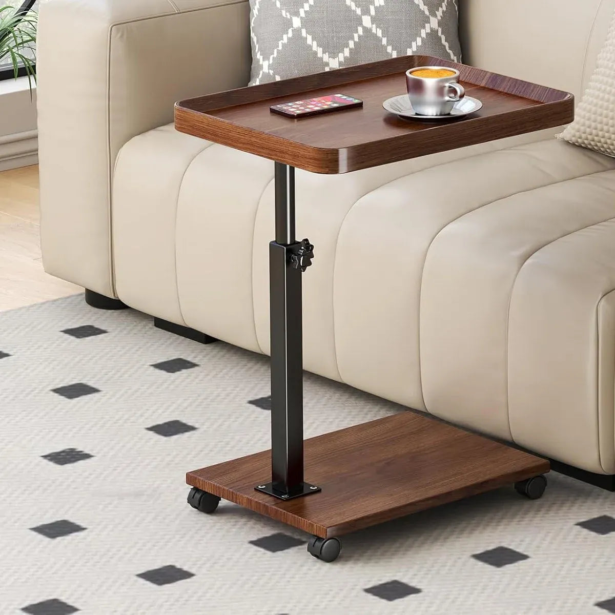Trolley U-shaped Side Cabinet Multi-functional Luxury Mobile Bedside Table