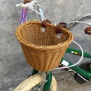 Mini Bike Handlebar Basket Woven Storage for Small or Lightweight Bicycles
