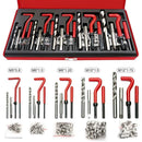 131PCS Thread Repair Kit M5 M6 M8 M10 M12 Helicoil Set with Drill and Tap Tools