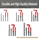 131PCS Thread Repair Kit M5 M6 M8 M10 M12 Helicoil Set with Drill and Tap Tools