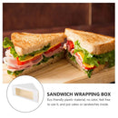 100PCS Sandwich Wedge Box Triangle Paper Container Cupcake Cake Box with Window - White