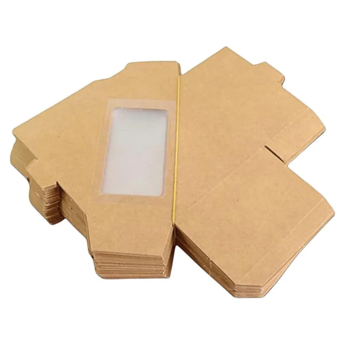 100PCS Sandwich Wedge Box Triangle Paper Container Cupcake Cake Box with Window - White