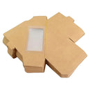 100PCS Sandwich Wedge Box Triangle Paper Container Cupcake Cake Box with Window - White