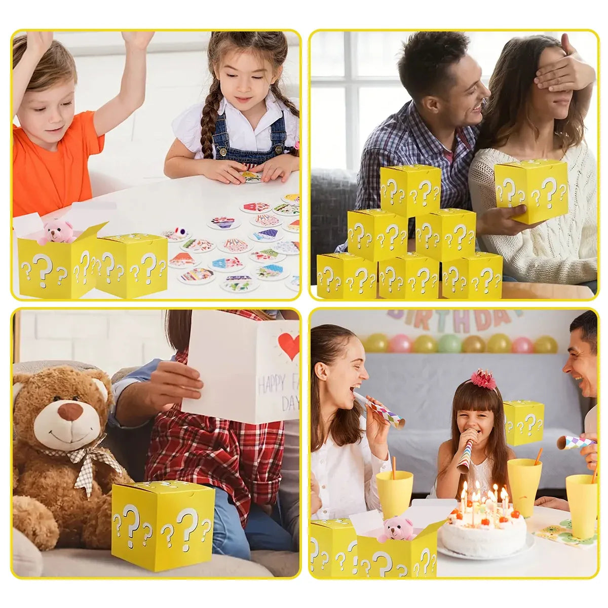 50pcs Blind Box Empty Gift Box Surprise Carton Packaging Mystery Prize Storage