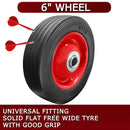 2PCS Cart 6 Inch Silent Solid Wheel Non Pneumatic Heavy Duty Anti Stabbing