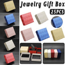 25X Jewelry Gift Boxes Shell Pattern 7.5CM Small GiftBox Empty Jewelry With Foam - Blue