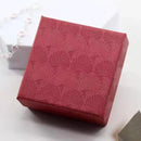 25X Jewelry Gift Boxes Shell Pattern 7.5CM Small GiftBox Empty Jewelry With Foam - Red