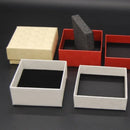 25X Jewelry Gift Boxes Shell Pattern 7.5CM Small GiftBox Empty Jewelry With Foam - Red
