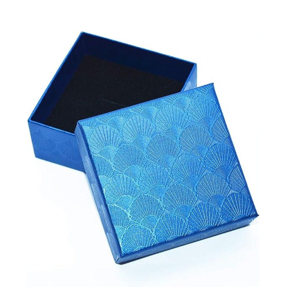 25X Jewelry Gift Boxes Shell Pattern 7.5CM Small GiftBox Empty Jewelry With Foam - Red