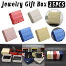 25X Jewelry Gift Boxes Shell Pattern 7.5CM Small GiftBox Empty Jewelry With Foam - Red