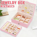 Large Pink Jewellery Box Double Layer Storage Case Organiser for Accessories