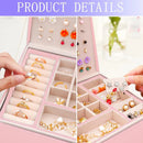 Large Pink Jewellery Box Double Layer Storage Case Organiser for Accessories