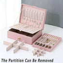 Large Pink Jewellery Box Double Layer Storage Case Organiser for Accessories