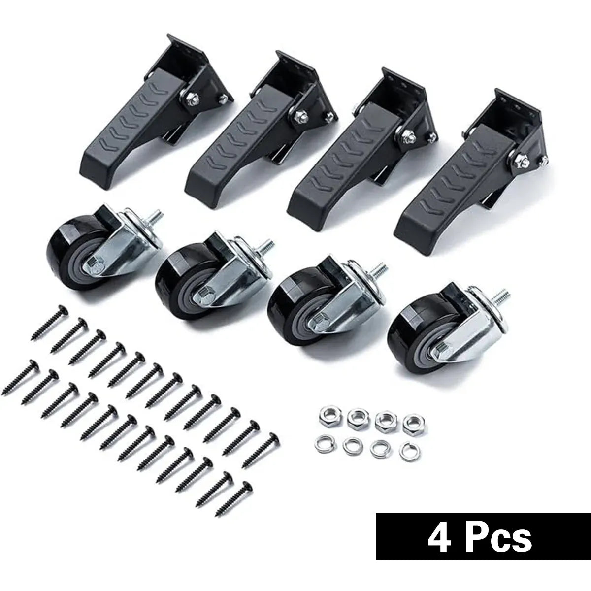 4pcs High Load Bearing Casters Worktable Mobile Casters Heavy Duty Wheel Roller