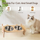 Pet Bowl Anti Tip Double Bowl Pet Food Water Bowl For Home Daily Use Easy Clean