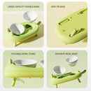 Cat Bowl Ceramic Double Bowl Non Slip Food Safe Durable for Dry Wet Food Water