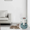 Cat Climbing Toy Small Jump Platform with Claw Scratching Board for Kittens Play - Green