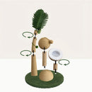 1-Piece Coconut-Style Cat Scratching Post, Green