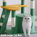 Cactus Shape Cat Tree Climbing Tower Scratching Board Nest for Kitten Play Rest