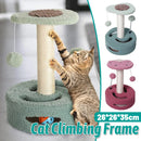 Cat Climbing Toy Small Jump Platform with Claw Scratching Board for Kittens Play - Pink