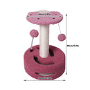 Cat Climbing Toy Small Jump Platform with Claw Scratching Board for Kittens Play - Pink