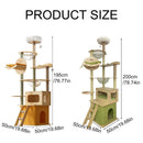 Multi Functional Cat Climbing Tree Tower Stand House Furniture Activity Center - Green