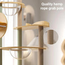 Multi Functional Cat Climbing Tree Tower Stand House Furniture Activity Center - Green