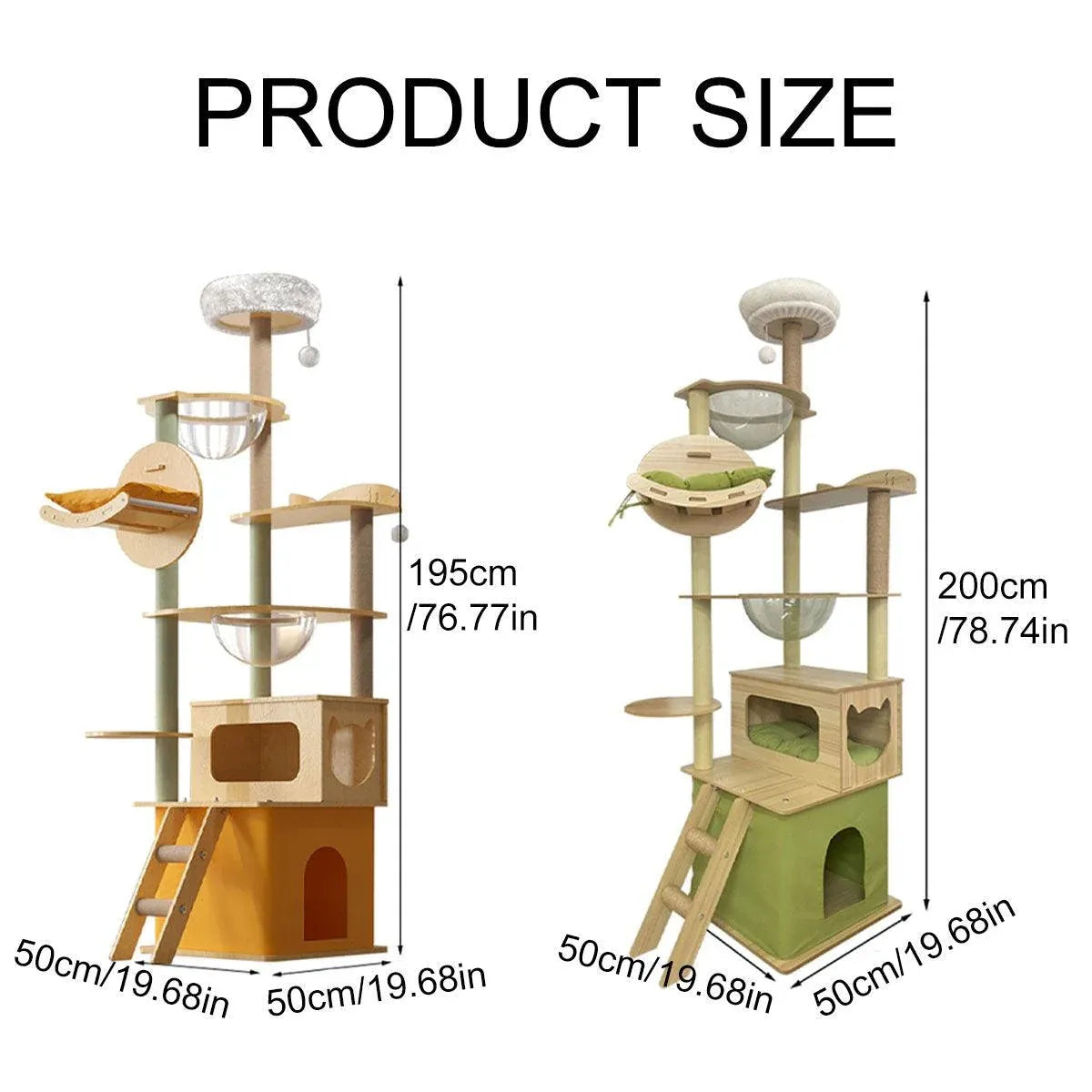 Multi Functional Cat Climbing Tree Tower Stand House Furniture Activity Center - Yellow
