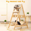 Cat Climbing Frame Wooden Cat Rack Multi Cat Play and Sleep Net for Indoor Use
