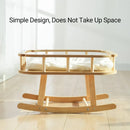 Wooden Cat Bed Simple Rocking Pet Bed Comfortable Elevated Sleeping Furniture