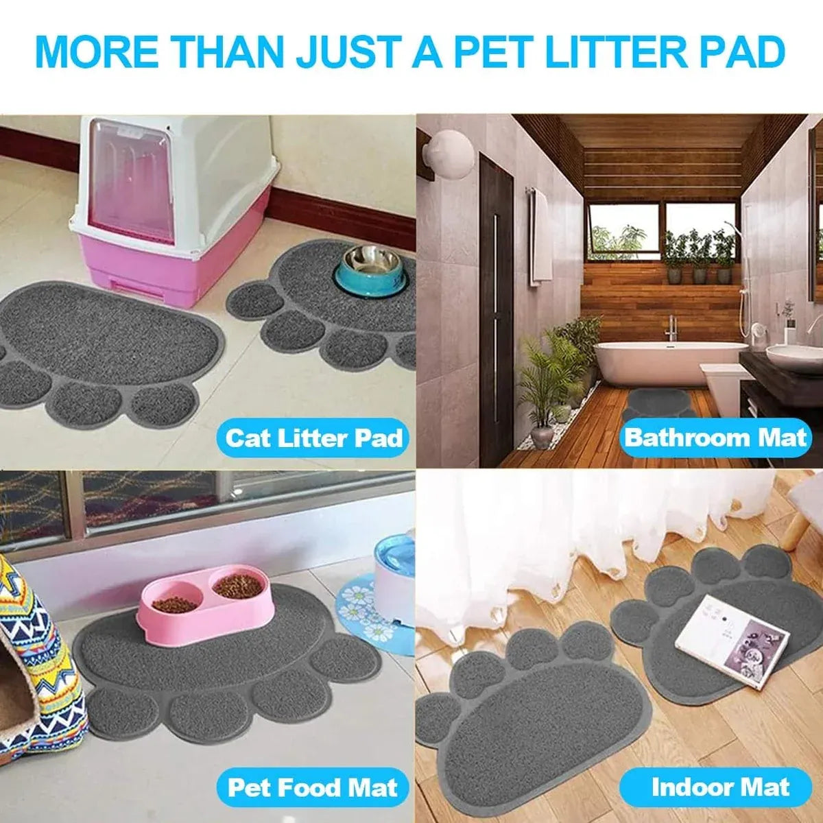 Cat Litter Mat Two Pieces Soft Pet Foot Pad Mat For Dog And Cat Toilet Training