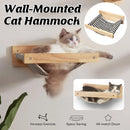 Solid Wood Wall Mounted Cat Hammock Pet Bed for Indoor Cats