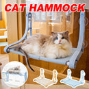 Cat Hammock for Wall Window Glass Suction Cup Style Comfortable Space Saving - Blue