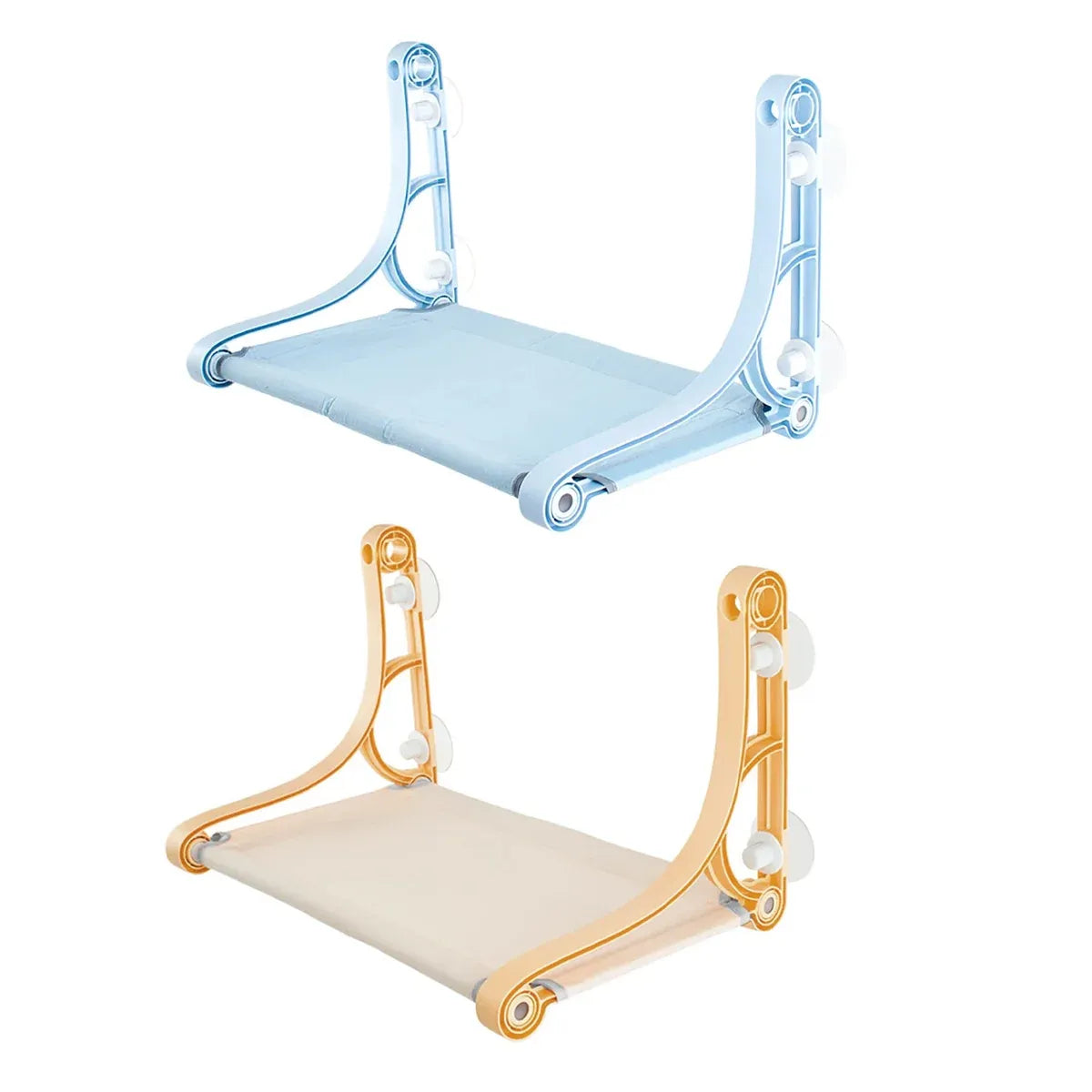 Cat Hammock for Wall Window Glass Suction Cup Style Comfortable Space Saving - Yellow