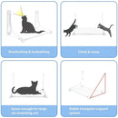 Cat Hammock for Wall Window Glass Suction Cup Style Comfortable Space Saving - Yellow