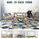 Cat Hammock Hanging Bed Cage Nest Soft Pet House Basket Cat Sleeping Supplies - Sea Blue Checkered