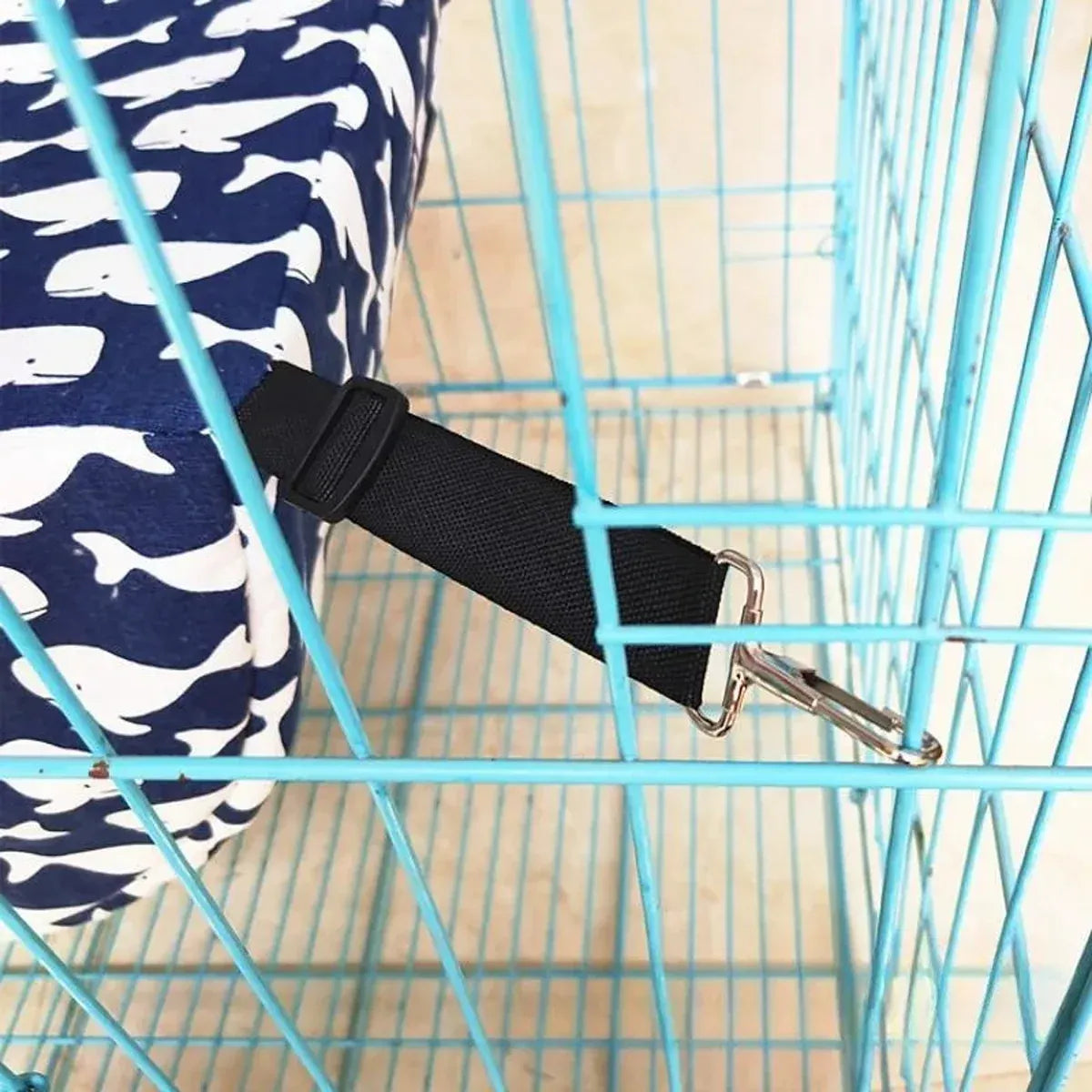 Cat Hammock Hanging Bed Cage Nest Soft Pet House Basket Cat Sleeping Supplies - Blue Whale
