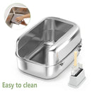 Cat Litter Box Open Design Stainless Steel Large Easy Clean Pet Toilet Tray