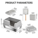 5-Piece Grey Cat Litter Box Set