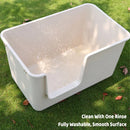 Cat Litter Box Large Semi Milk Coffee Colour Toilet High Sided Odour Control